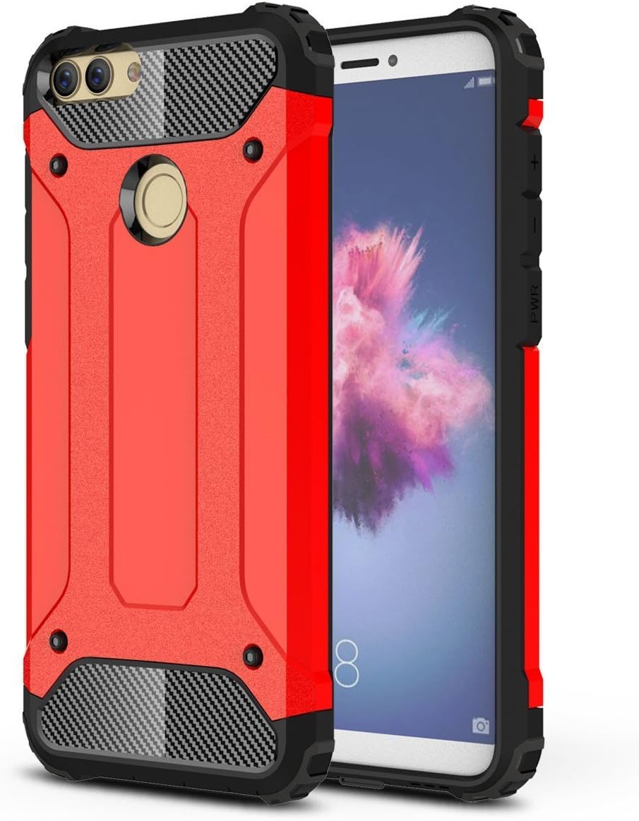 ROCKWEY For Huawei P Smart case,TPU + PC,durable,Shock-Proof,perfect match Huawei P Smart(red)