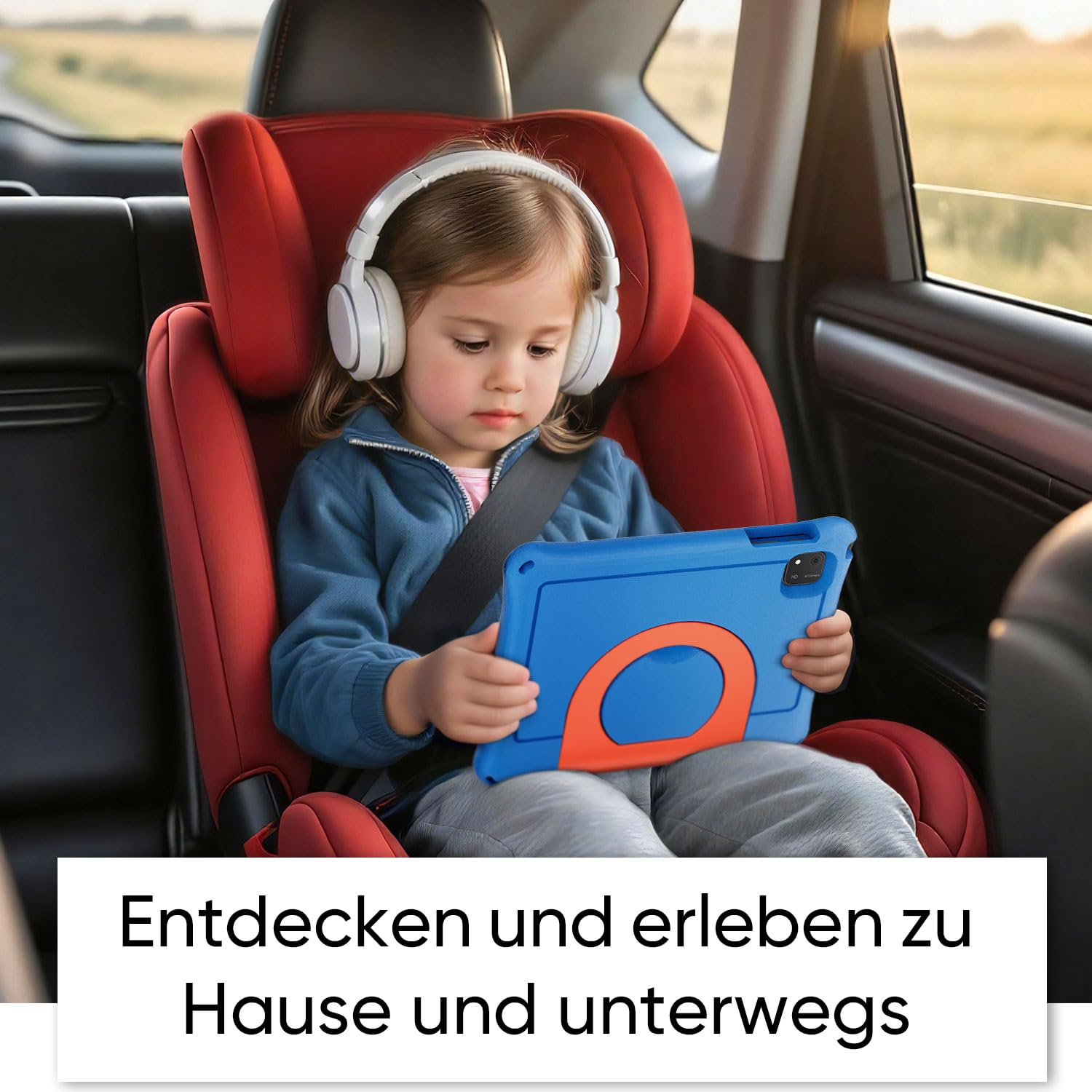 TUOHAITIME Tablet per bambini da 10,1 pollici con Android 16, 30 GB di RAM + 64 GB di ROM, espandibile fino a 2 TB, controllo genitori, GPS, Face ID (Blu)
