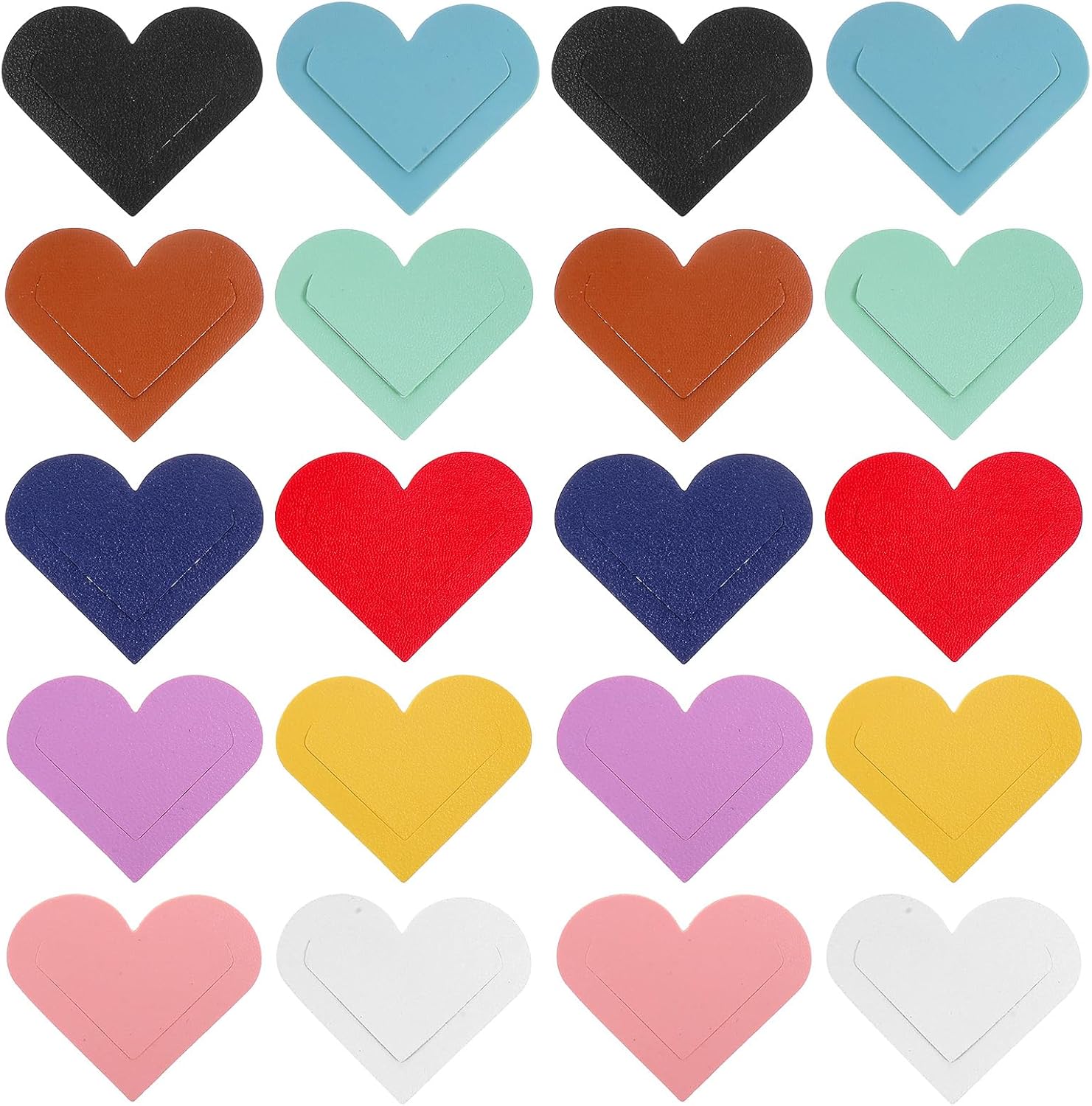 Ouligay 20pcs Leather Bookmarks for Women Cute Heart Book Marks for Reading Women PU Leather Corner Bookmark Book Lovers Accessories Gifts for Teacher Appreciation Best Friend Bookish Back to School - Image 7