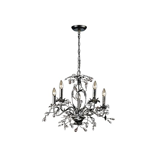 Elk Home Circeo 5-Light Chandelier - in Deep Rust Finish, 21-Inch Wide, Traditional Style