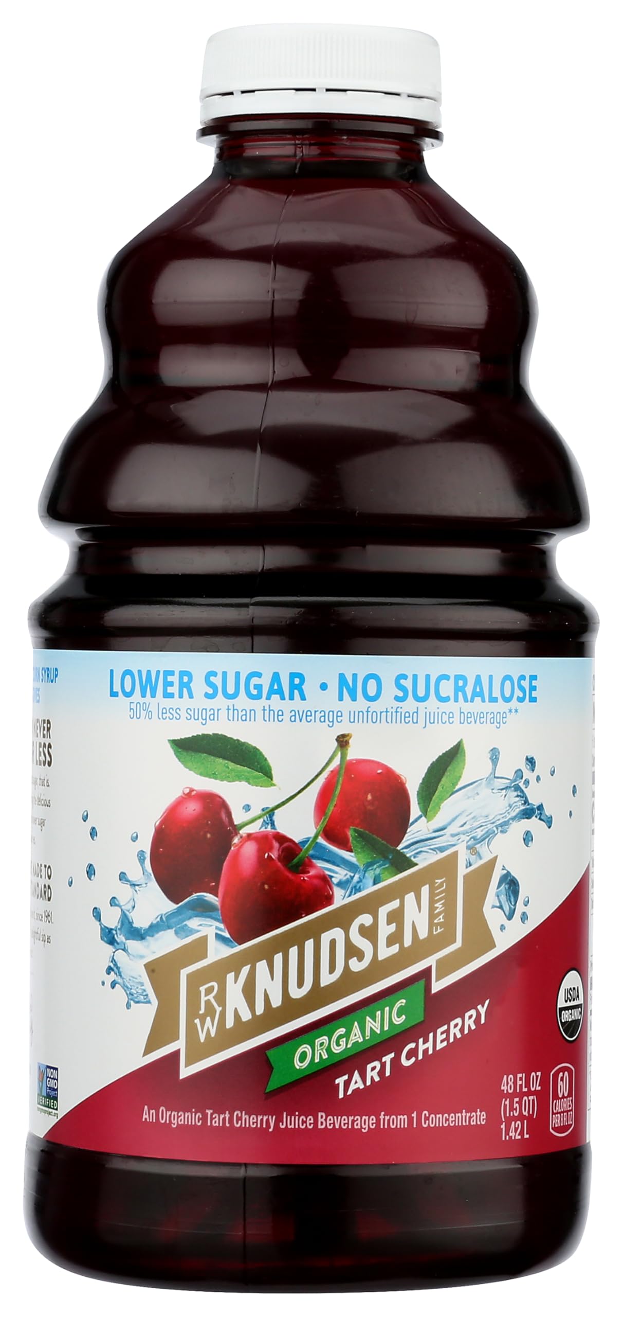 RW Knudsen Mixed Berry Blend Lower Sugar No Sucralose 100% Juice 48 fl oz Plastic Bottle 4 Pack