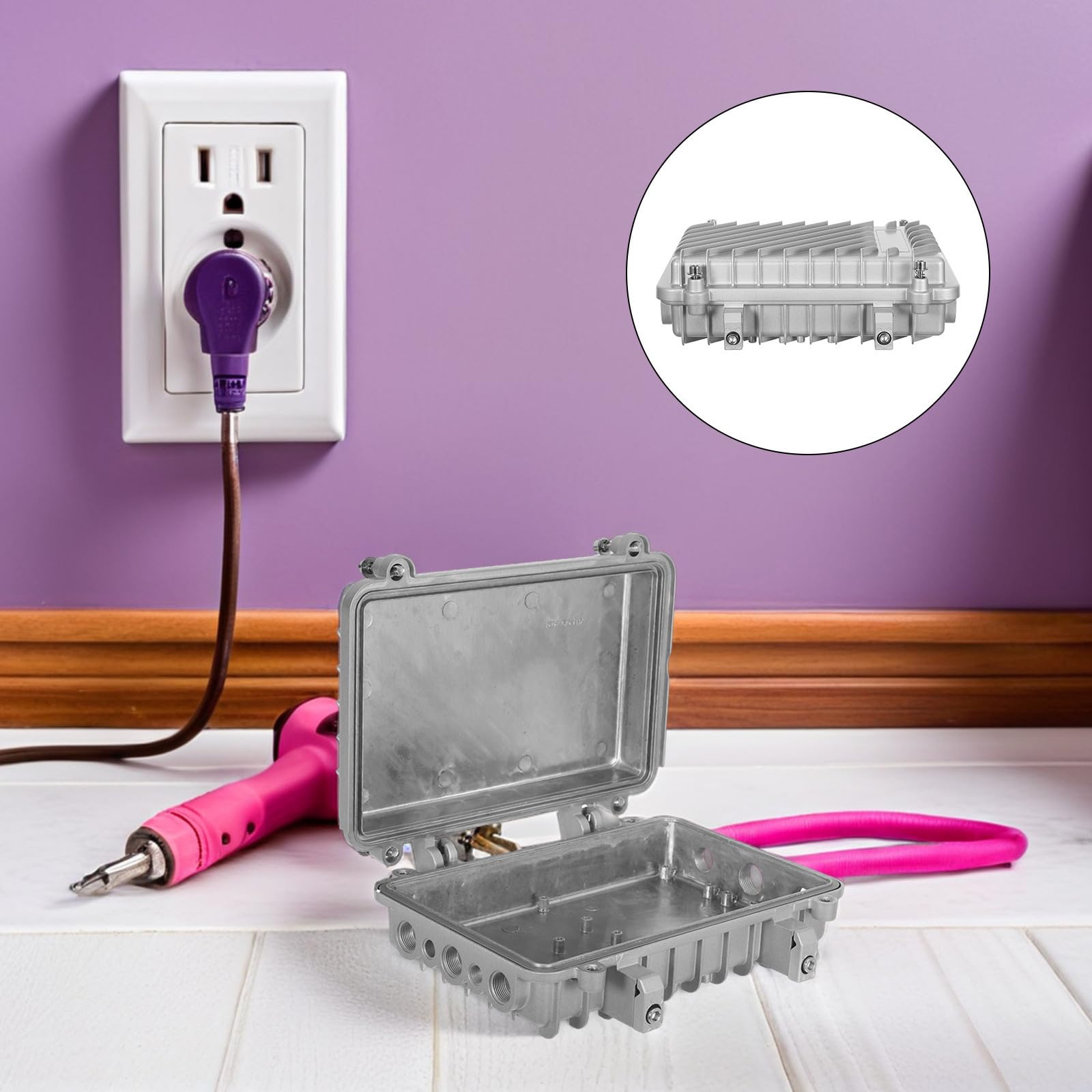 SEWACC Caja Resistente Intemperie para Exteriores Eléctrica de Aluminio Protección y Transmisión para Empalmes en Redes Industriales