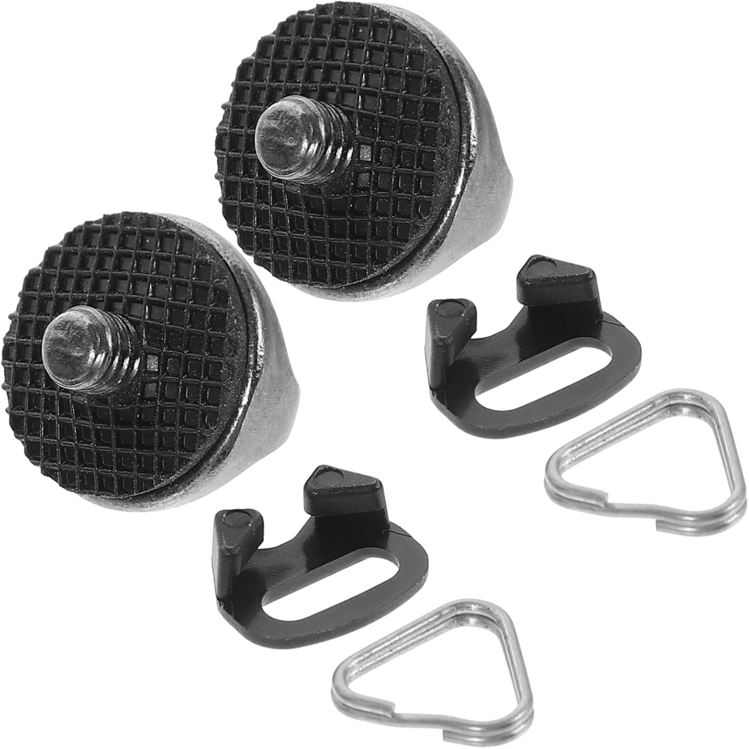 Camera Strap Clip Triangle Split Hook Set, Black Stainless Steel