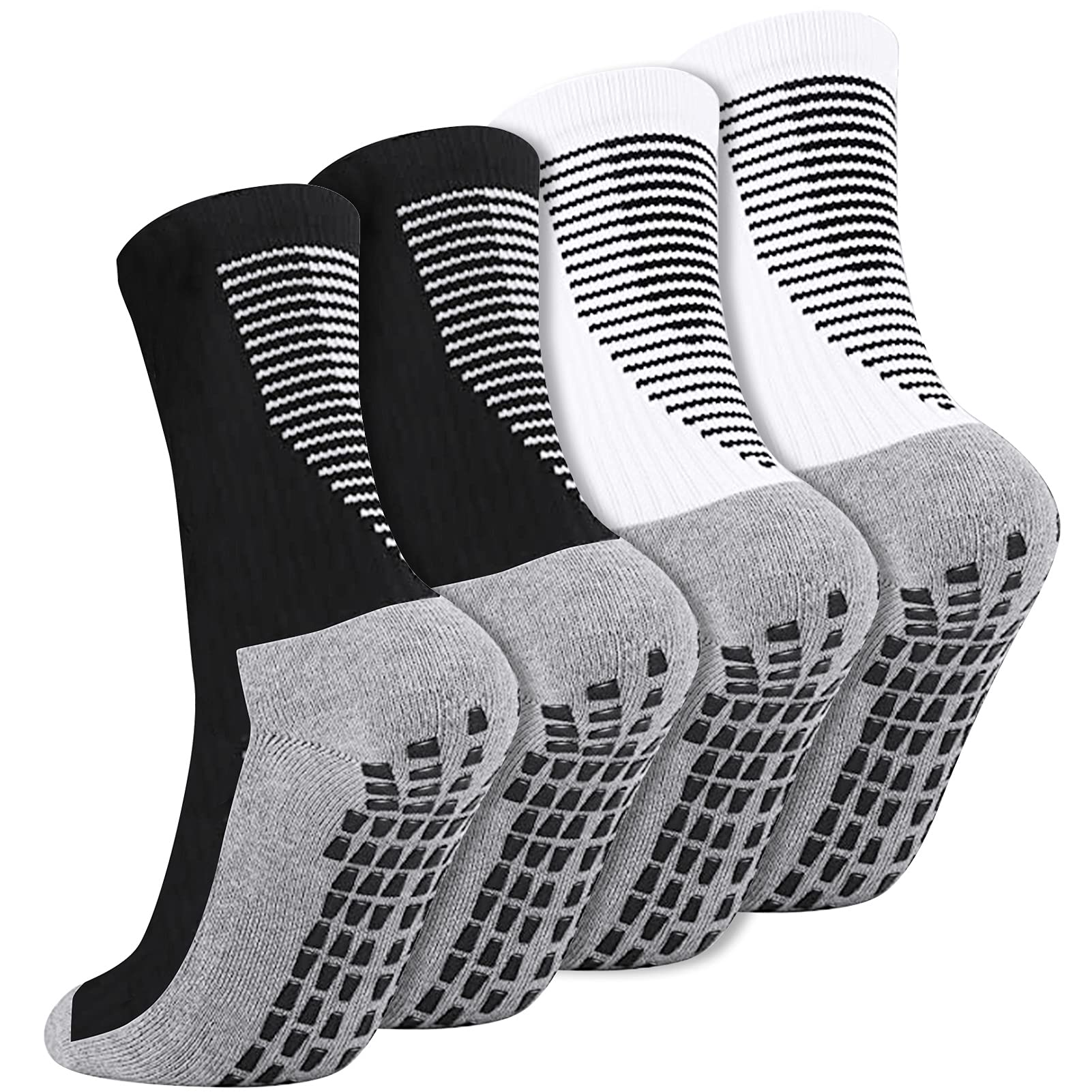 FANTESIFathers Day Football Gifts for Dad Men, 2 Pairs Anti-Slip Football Socks, Breathable Mesh Sport Sock with Rubber Soles Durable Athletic Socks for Basketball, Yoga, Runing Hiking Trekking