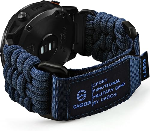 CAGOS Correas de paracaídas compatibles con Garmin Fenix 5XFenix 6XFenix 6X Pro SapphireFenix 7XFenix 7X Sapphire SolarFenix 3Tactix Delta Charlie,