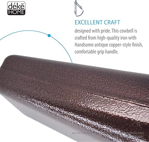 Miniatura 8 de Paquete de 2 campanas de acero de 10 pulgadas  fabricantes de ruido con asas. Campana de animación, juegos de fútbol, eventos. Campanas de mano