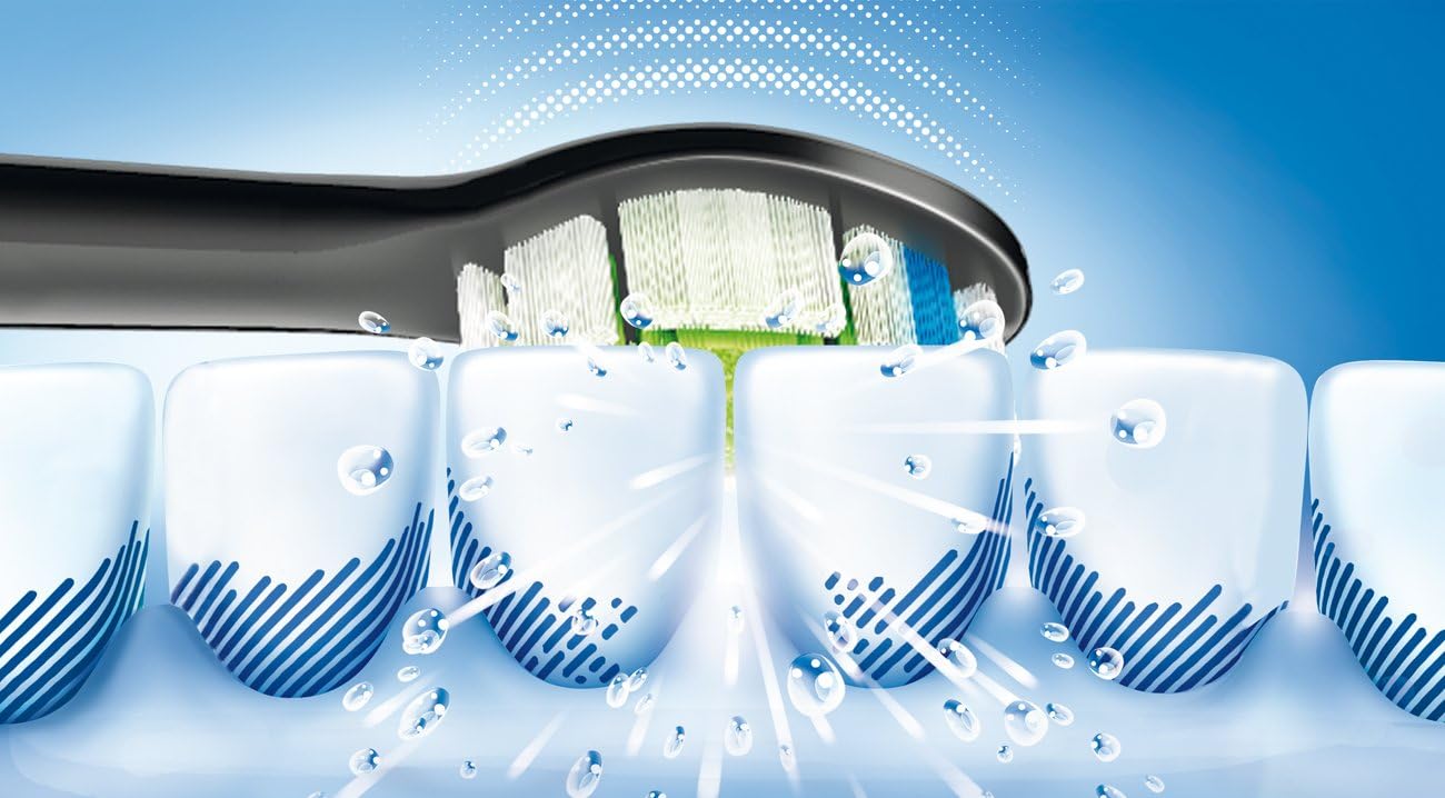 Philips Sonicare Genuine DiamondClean Replacement Brush Heads, Black, 2 Pack, HX6062/94 image 5 of 7 B00FS2N32M