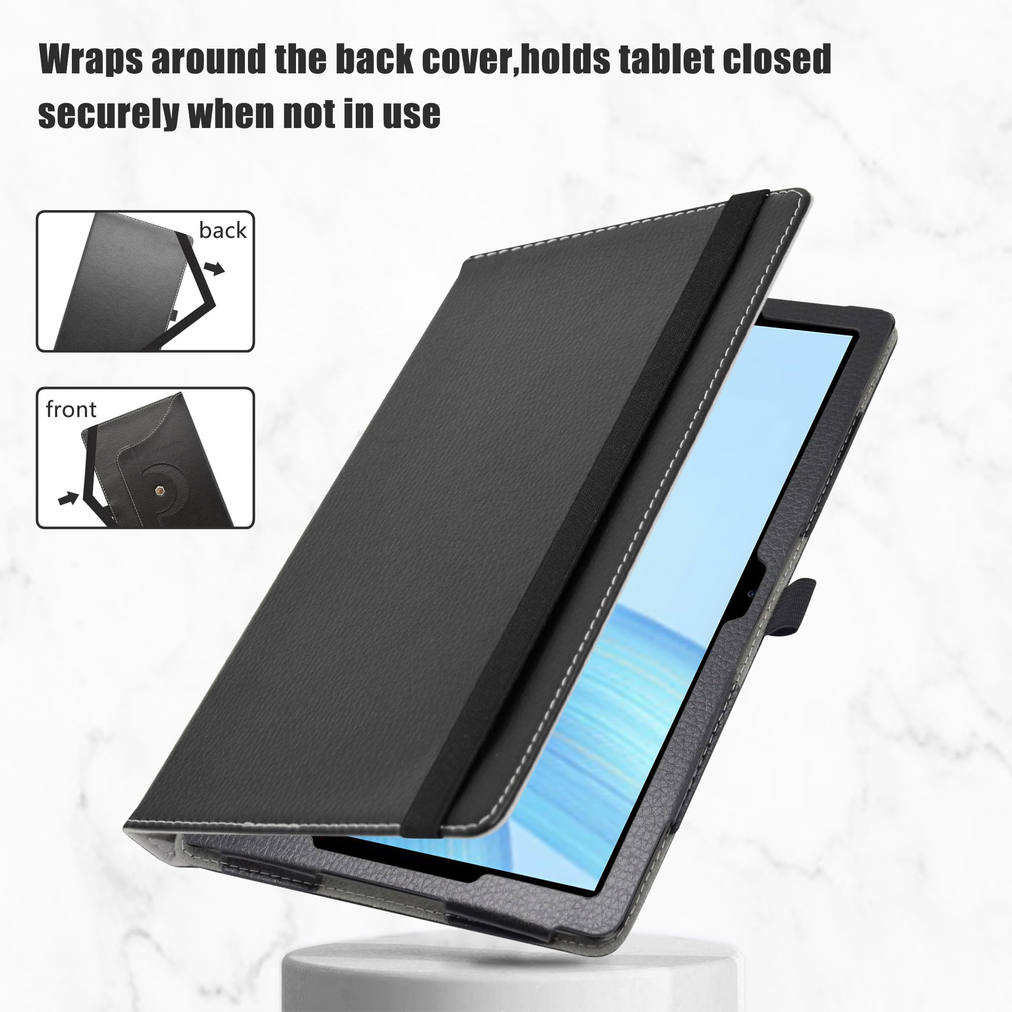MAMA MOUTH Hülle Für DOOGEE U10/U9 10,1 Zoll Tablet – 360° Drehbarer Stand-Cover Mit Ständerfunktion, Violett