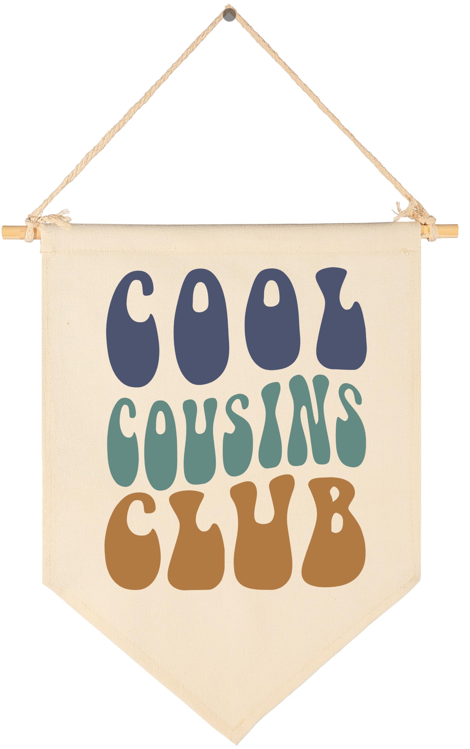 Cool Cousin Club-Baby Flag Gift Shower-Flag Wall Decor Gift for Baby Girls Boys Kids-Canvas Hanging Pennant Banner Pennant Wall Sign Gift for Nursery Baby Room Playroom Bedroom
