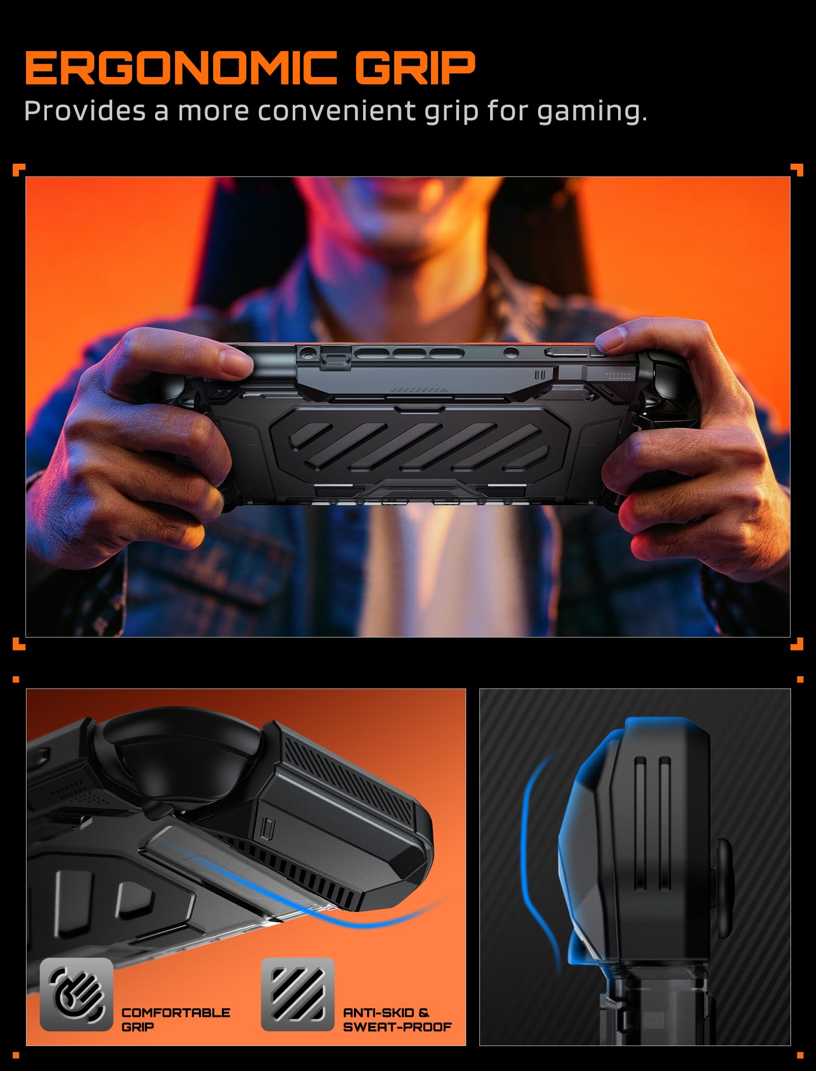 SUPCASE Coque avec Support pour Nintendo Switch 2 (2025), [Support Pliable] [Protection Qualité Militaire] [Joycons à Retrait Rapide] Accessoires Dockable Coque Compatibles avec Switch 2, Noir