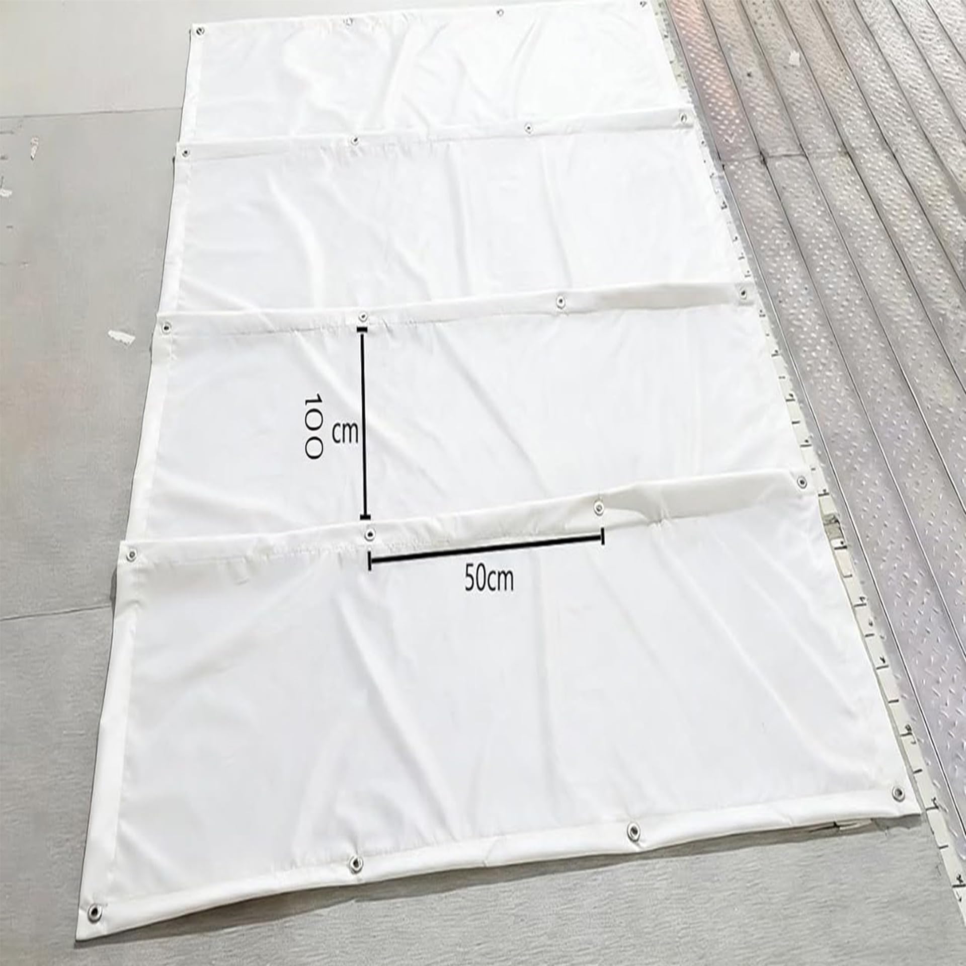 Einziehbare Welle Sonnensegel mit Ösen 200 x 500 cm UV Schutz Windschutz Verstellbare Schattenabdeckung Reißfest Windstabil mit Seil für Außenbereiche, Hellgrau
