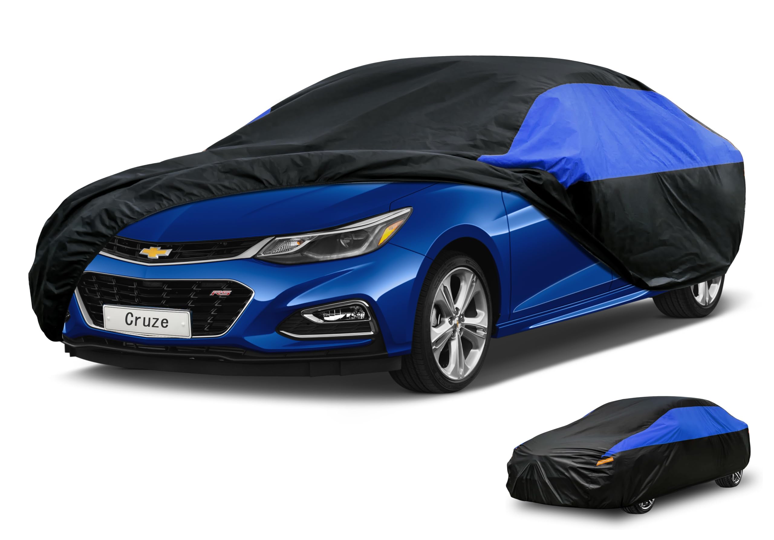 GUNHYI Car Cover Custom Fit Chevy Cruze Waterproof All Weather, Lightweight Full Exterior Cover for Automobiles Outdoor Sun UV Rain Dust Snow Wind Protection.