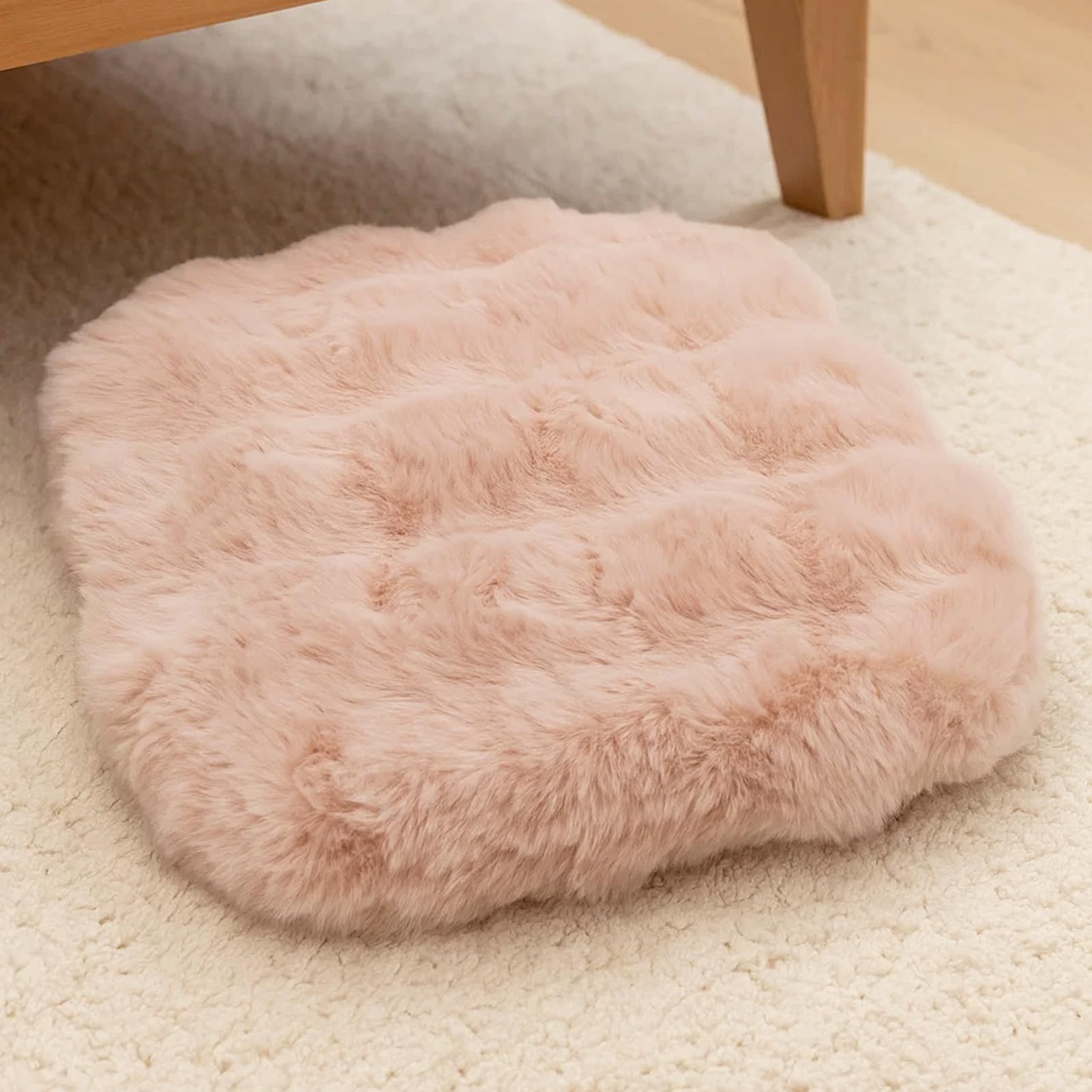 Photo 1 of Lifup Square Chair Pads Memory Foam Plush Seat Cushion Pink 14 x 14 Inch