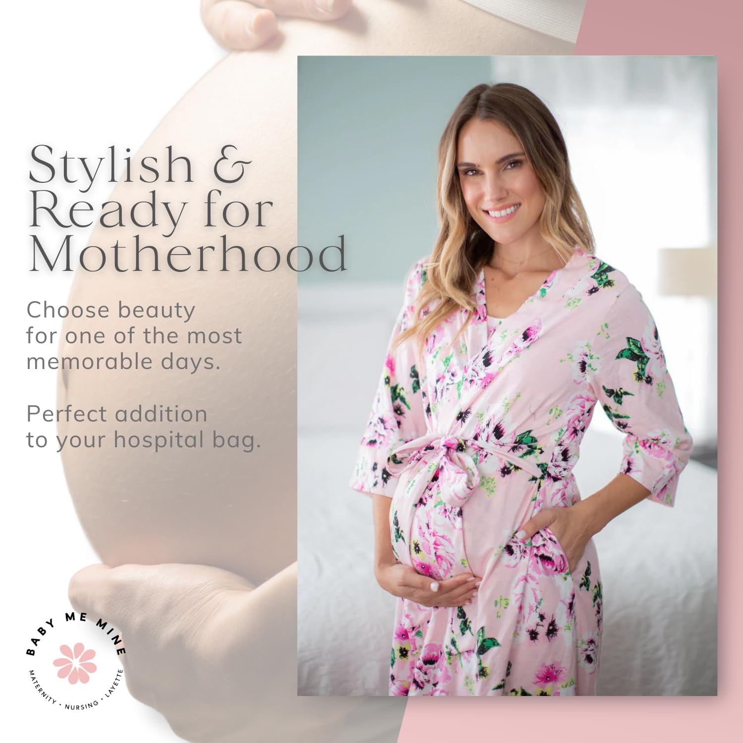 Baby Be Mine Maternity Robe And Swaddle Set Mommy Me Desertcart