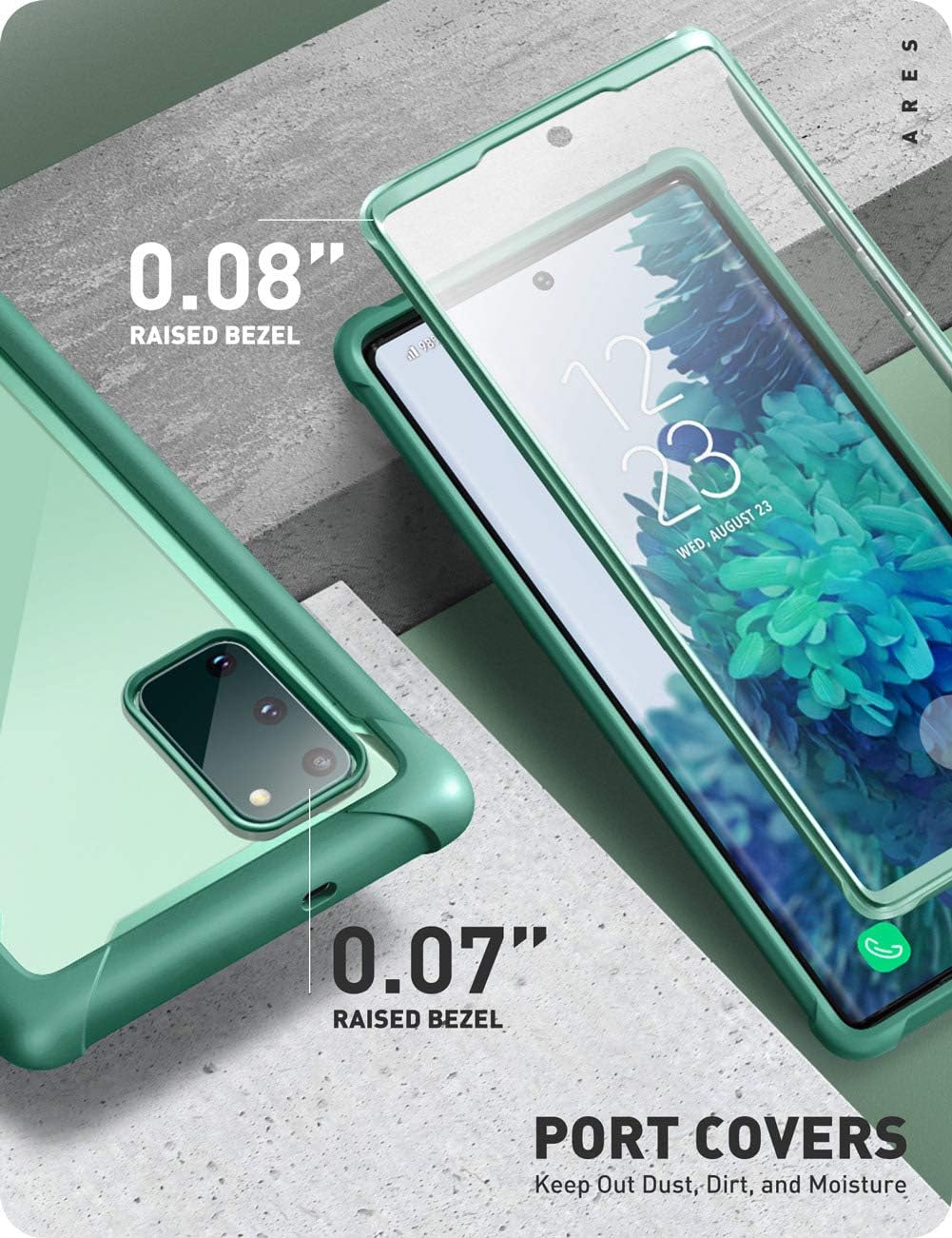 i-Blason Ares Series Designed for Samsung Galaxy S20 FE 5G Case (2020 Release), Dual Layer Rugged Clear Bumper Case with Built-in Screen Protector (MintGreen) - Image 6