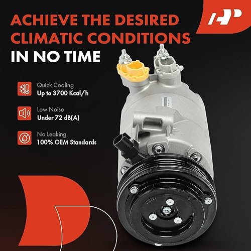 Miniatura 7 de A-Premium Compresor de aire acondicionado con embrague compatible con Ford Transit Connect 2014-2018 2.5L, GAS