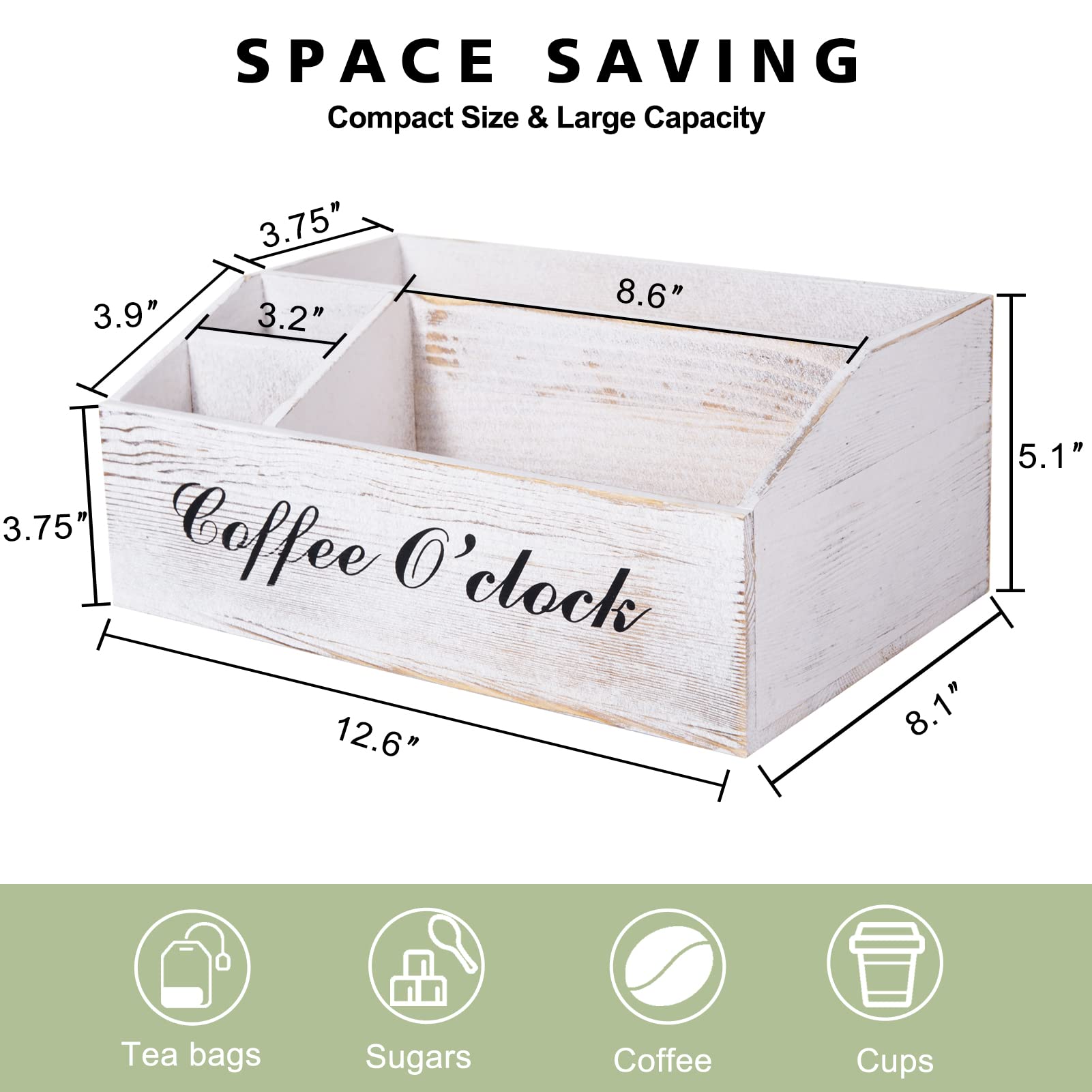 Versitle – plateau à café mobile de 22x30.5x3cm, 25 livres, caddie