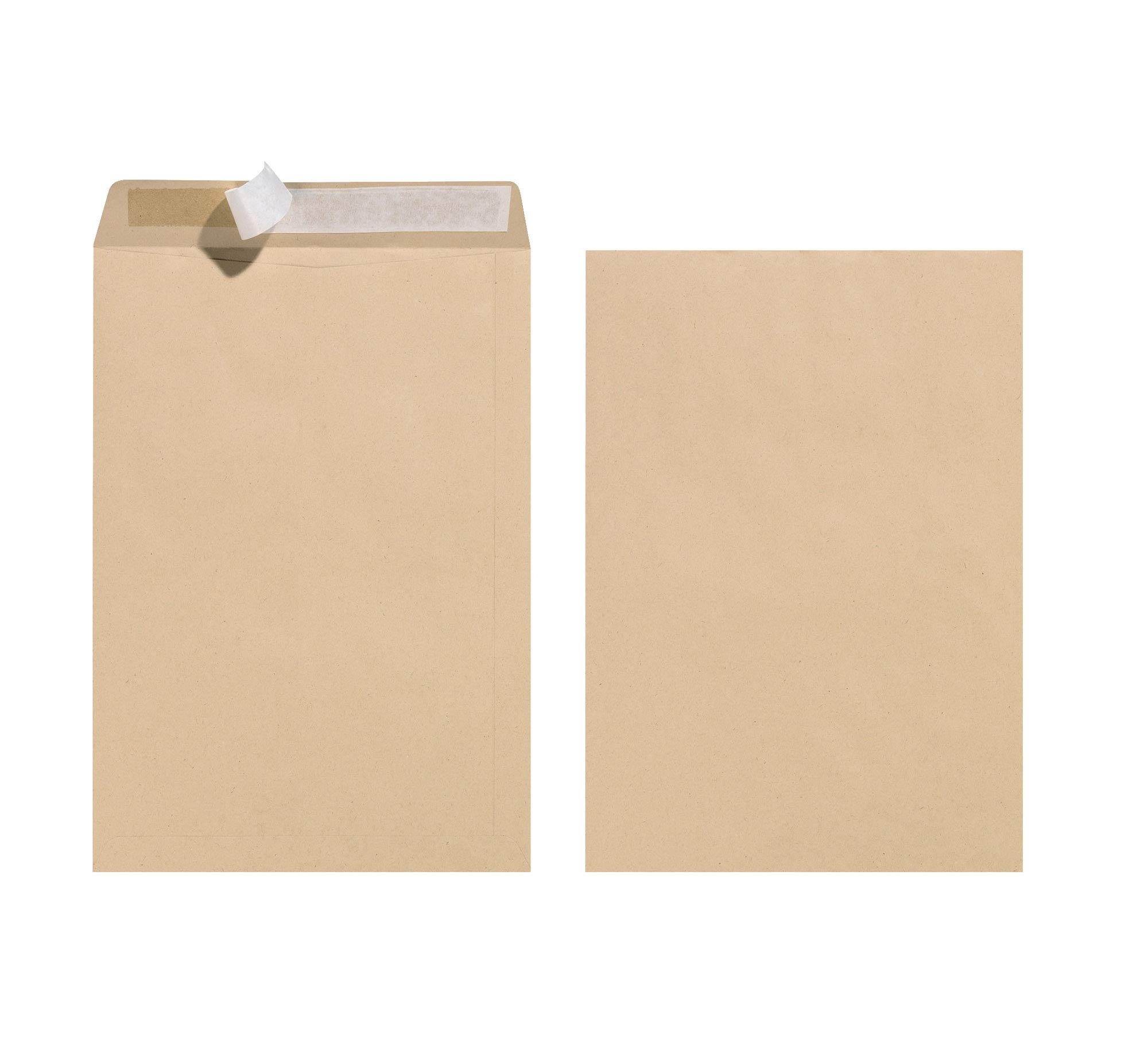 Herlitz Versandtasche C4 90 g Haftklebend, Recyclingpapier, blauer Engel, braun (500 Stück)