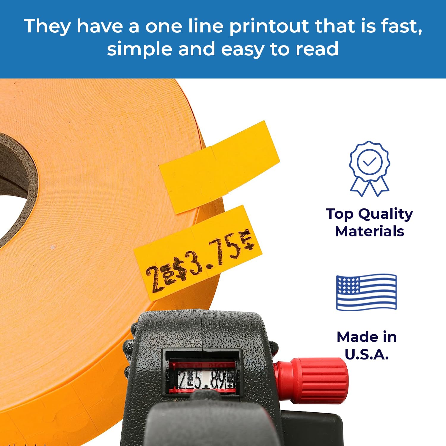 Vendita di prezzi etichette per Monarch 1136 prezzo Gun – 8 rotoli, 14,000 Pricemarking Labels – con bonus Ink roll
