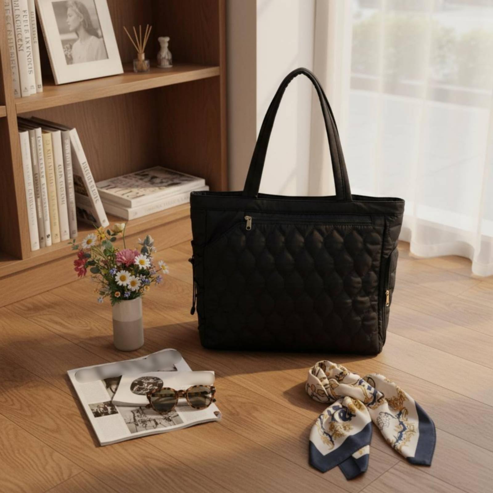 Borsa Sportiva Outdoor Borsone Tote Borsa da Ginnastica Borsa da Tennis con Scomparto Scarpe Tracolla Imbottita Portaracchette Tasca Laptop Poliestere