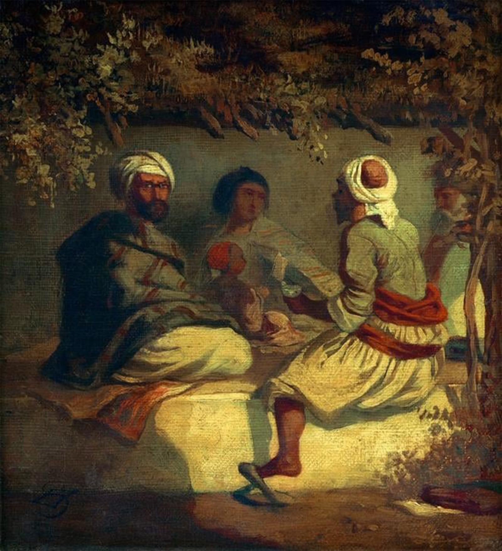 ARTXLXXBN Famous Art Print Poster Vintage Wall Art Childhood Friends by Carl Spitzweg Canvas Art Poster for Home Decor 60x90cm