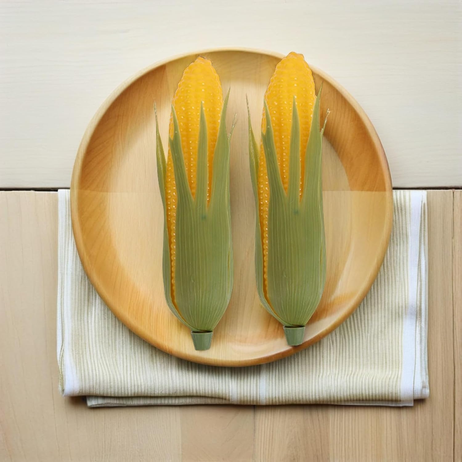 LUOZZY 20 Pcs Realistic Artificial Corn Models Lifelike Fake Vegetable Decor for Kitchen Photography Props and Home Display