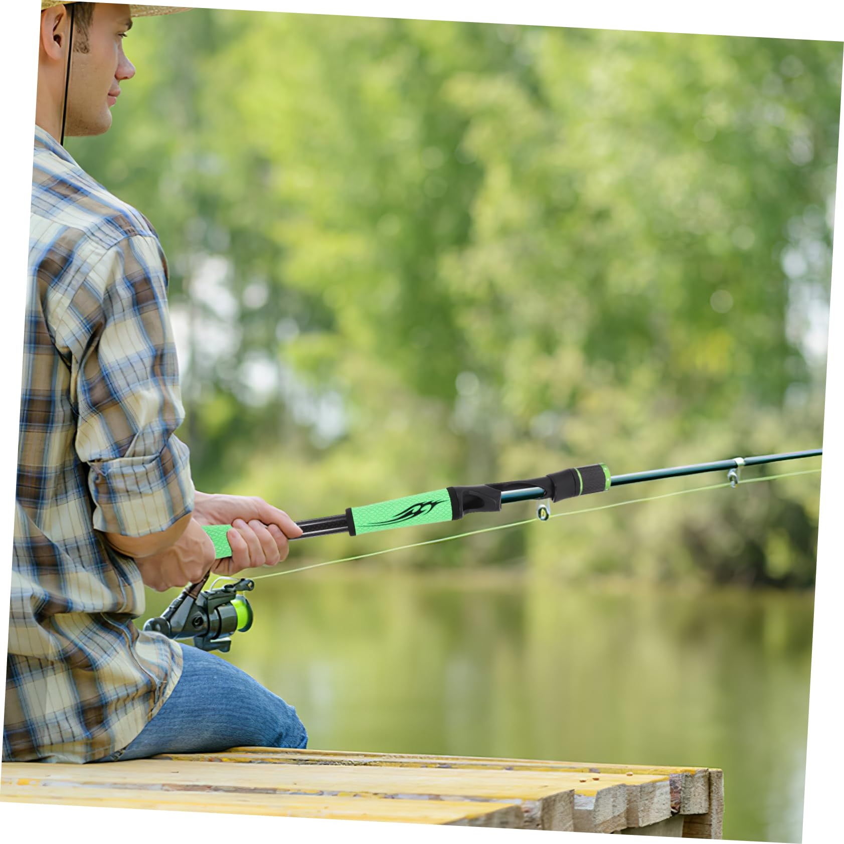 Impugnatura per Canna da Pesca Rotante di Design Ergonomico Materiale Duraturo per Pesca in Bagnato Compatibile Molti Tipi di Canne da Migliora Stabilità e Controllo