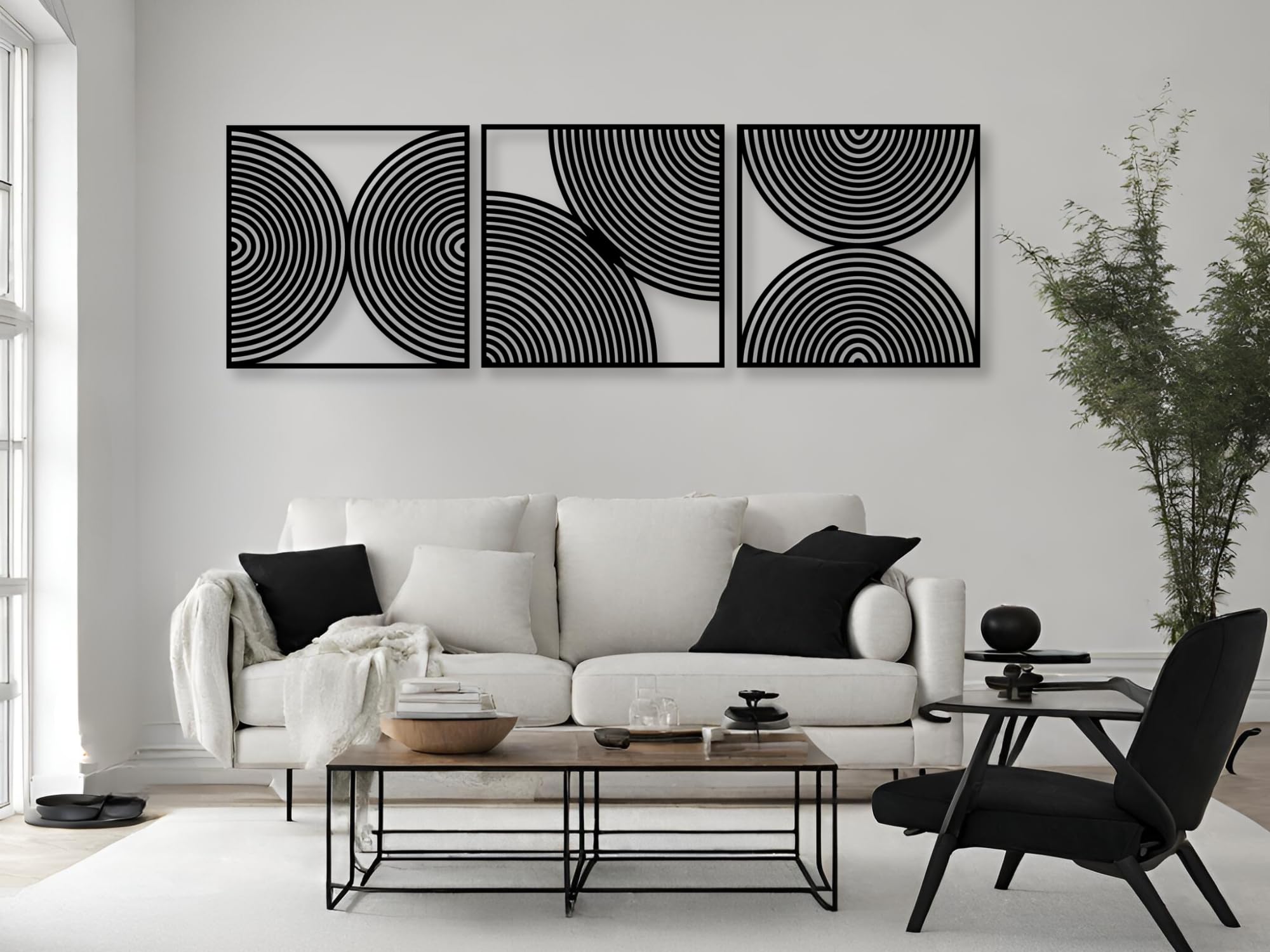Decorazione Parete 3D Donna In Legno MDF 6mm, Nero - Adesivo O Appeso, Per Soggiorno, Camera, Ufficio - Personalizzabile In 14 Colori
