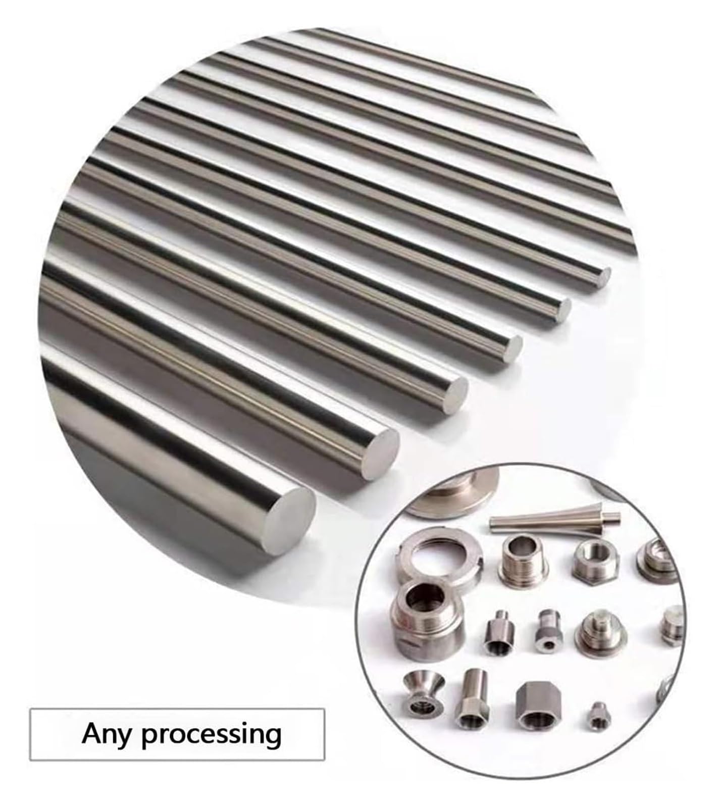 Drehen DIY Lathe 304 Runde Stahl Metall Stange, Runder Metallstab 304, massiver Stab for Heimwerker-Metallhandwerk und Hobbys der Metallverarbeitung, 20 Stück(3.5mm*100mm)