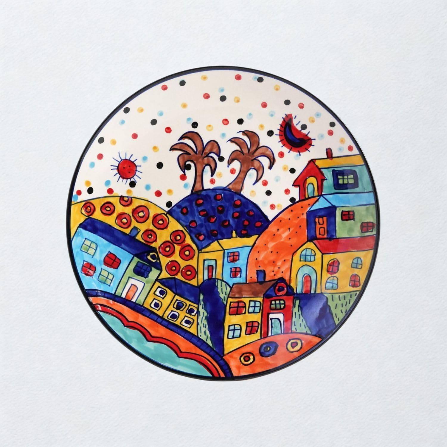 Freakway Hut-Handpainted Plates Pair Handpainted Dinner Plates (10 Inch,1 Pieces 2
