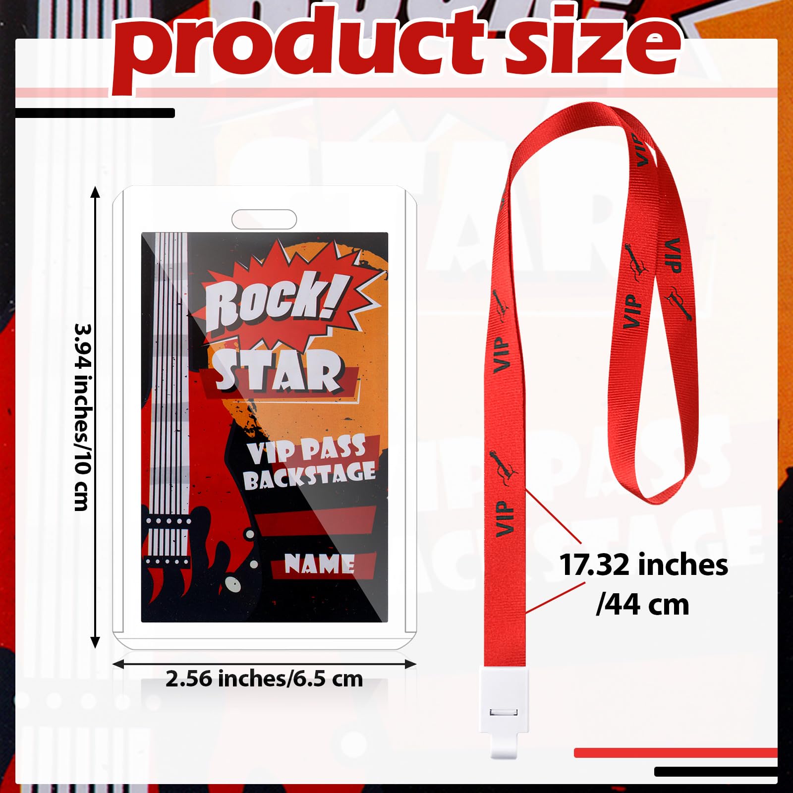 Amazon.com: Eersida 25 Pcs Rock Star Party VIP Lanyards Rock and