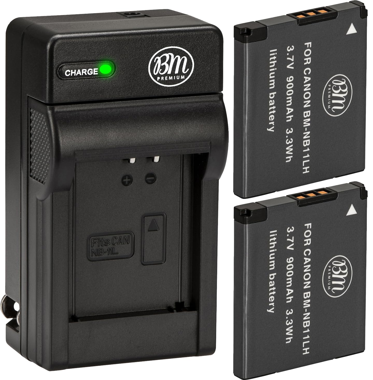 BM 2 NB-11LH Batteries and Charger for Canon Elph 110, Elph 130, Elph 135, Elph 140, Elph 150, Elph 160, Elph 170 IS, Elph 180, Elph 190, Elph 320, Elph 340 Elph 350 Elph 360, SX400 SX410 SX420 Camera