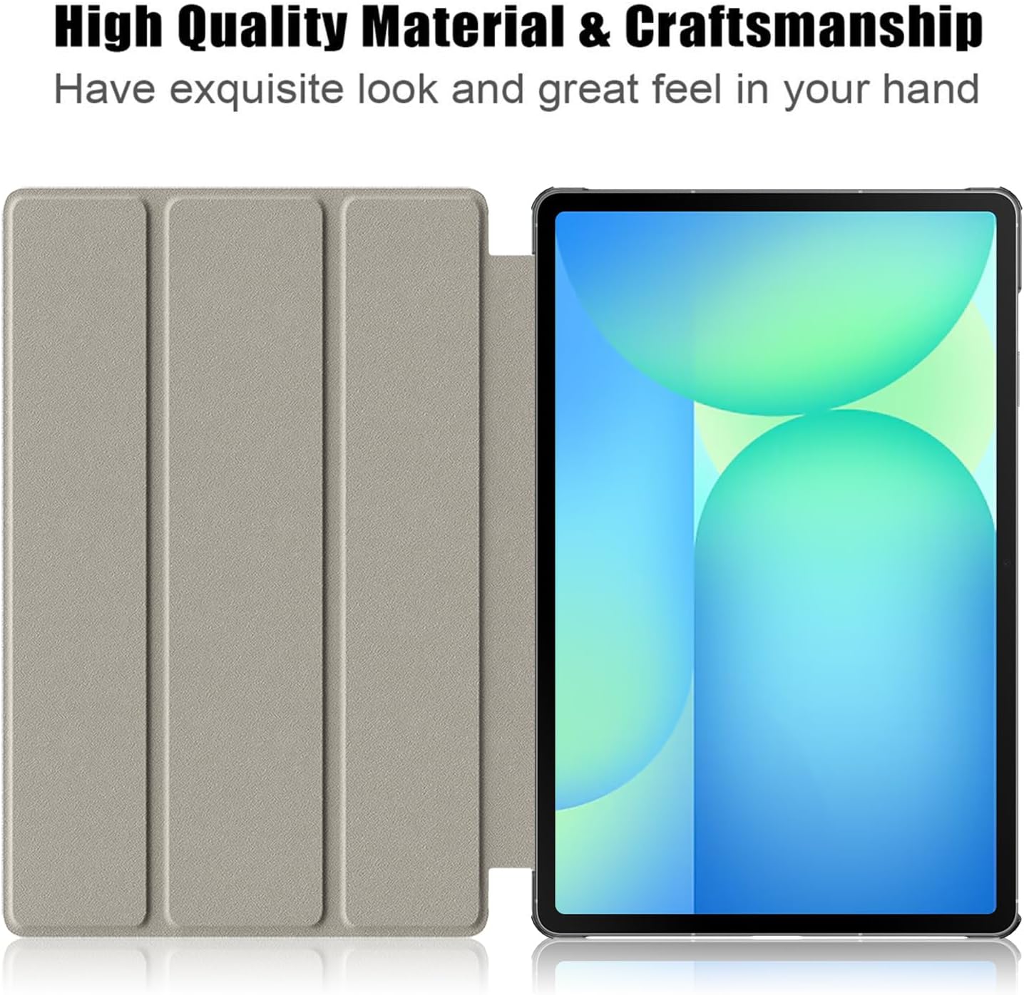 Gylint Case for Samsung Galaxy Tab S10 FE+ 13.1 Inch 2025, Folding Folio Ultra-Thin PU Leather Stand Case Cover for Tab S10 FE Plus 13.1 Inch SM-X620 / X626 Black image 4