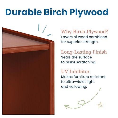 Vista 39 de ECR4Kids Refrigerador de cocina, juego de madera, natural