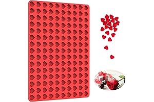 Mini Heart Silicone Candy Molds with Scraper