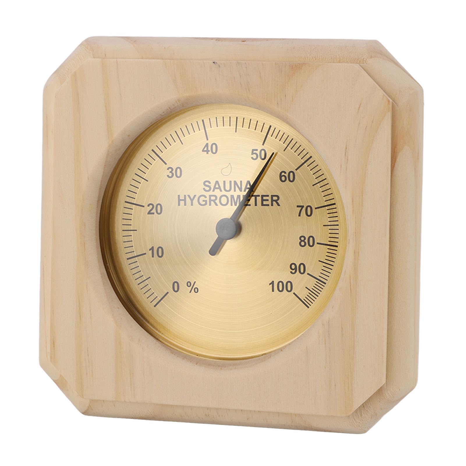 ZIZEV Sauna Hygrothermograph Humidifying Damp Frame Wood Framed for Interior, Sauna Accessories