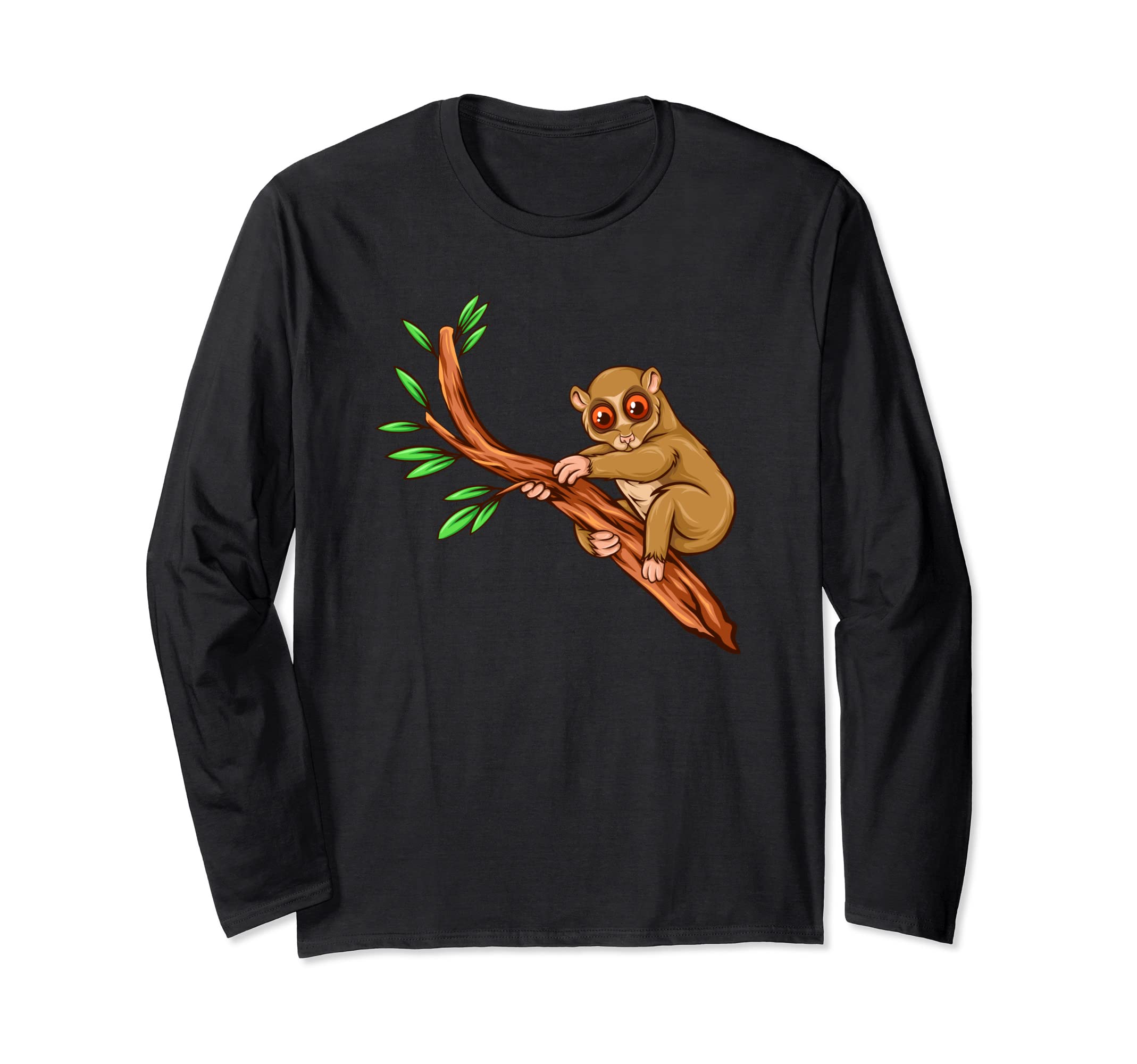 Slow Loris Shirt Funny Loris Cute Lazy Slow Loris Lovers Long Sleeve T-Shirt