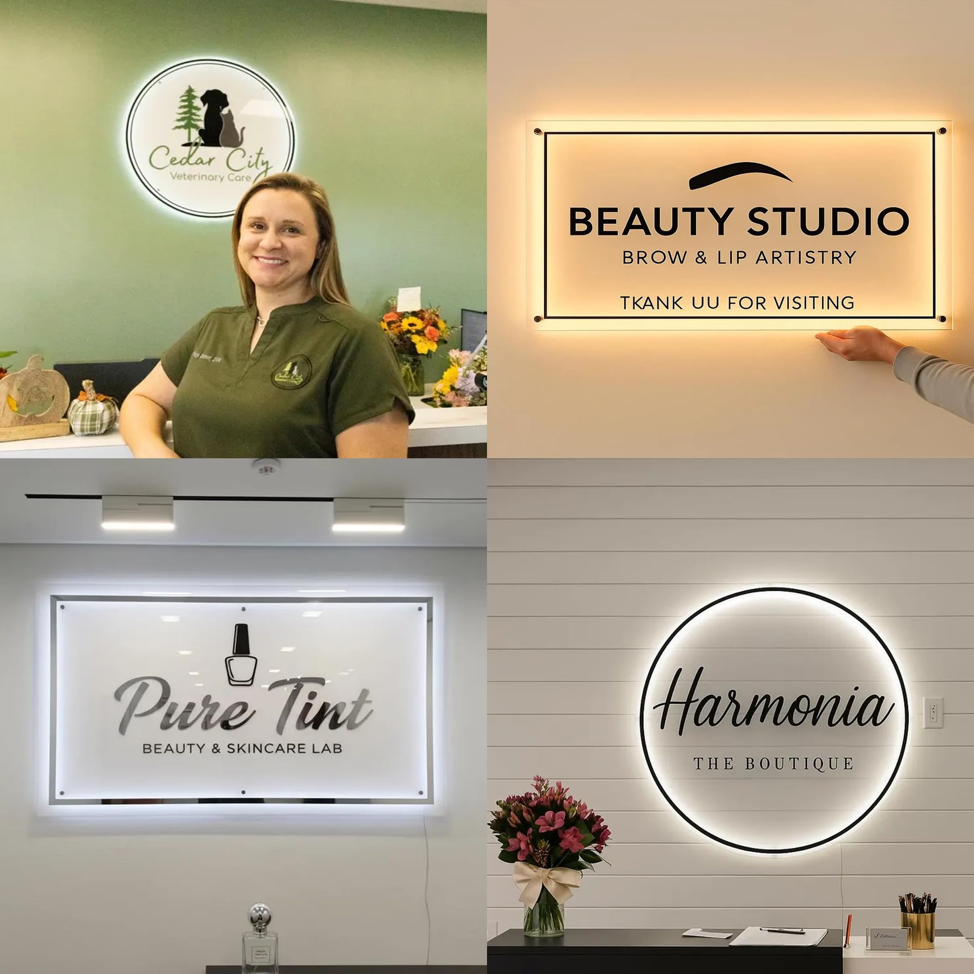 Personalisiertes LED Neon Logo Schild, Dimmbare Personalisierte Neon Leuchtreklame mit Firmenlogo, Neon Schild Personalisiert Logo, Shop, Café, Bar & Büro, Firmenlogo