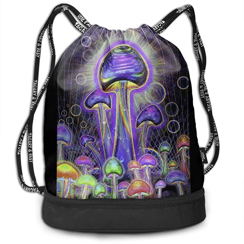 Valender Mushroom Party Drawstring Bag Sport Backpack Bag Especial Rucksack For School/shopping/camping