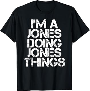 JONES Funny Surname Family Tree Birthday Reunion Gift Idea T-Shirt