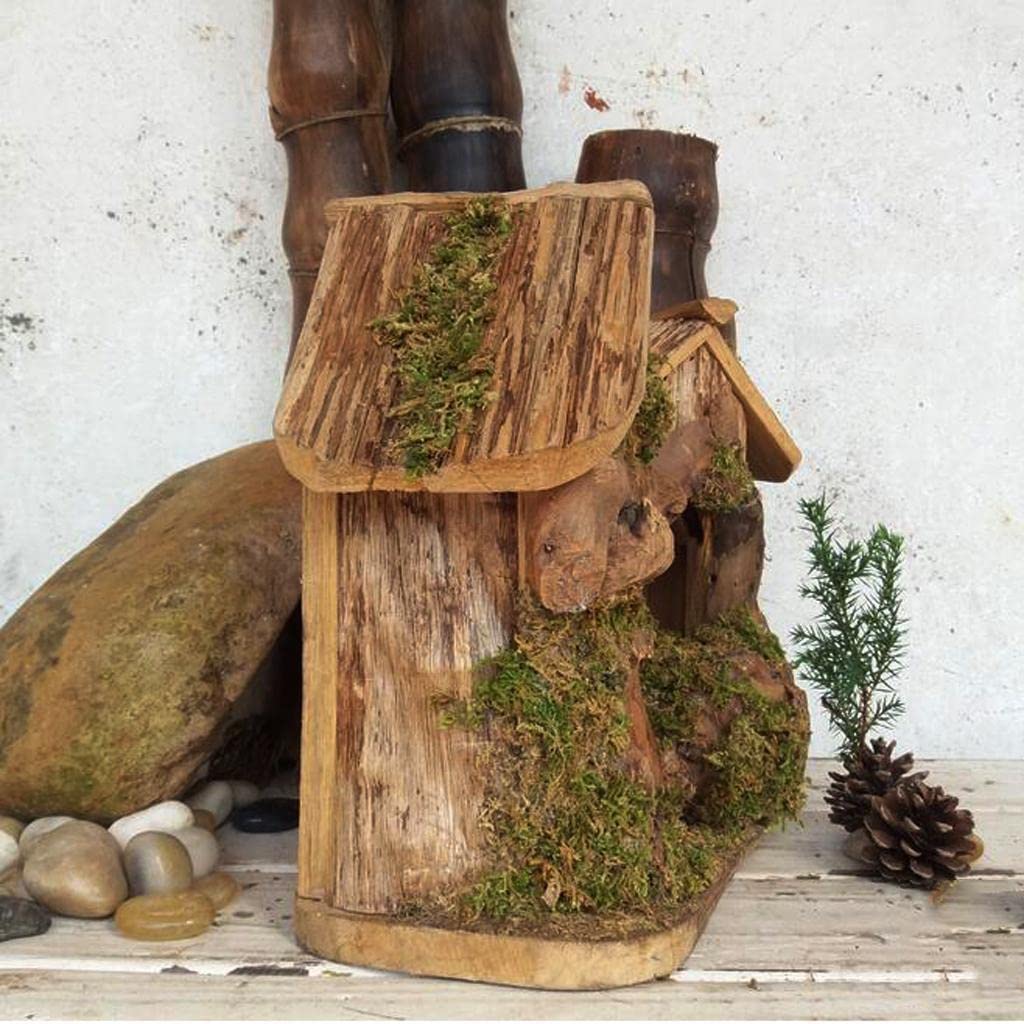 Casetta per uccelli in legno di cedro per decorazione da giardino, ecologica e accogliente luogo di riposo per uccelli e piccoli animali
