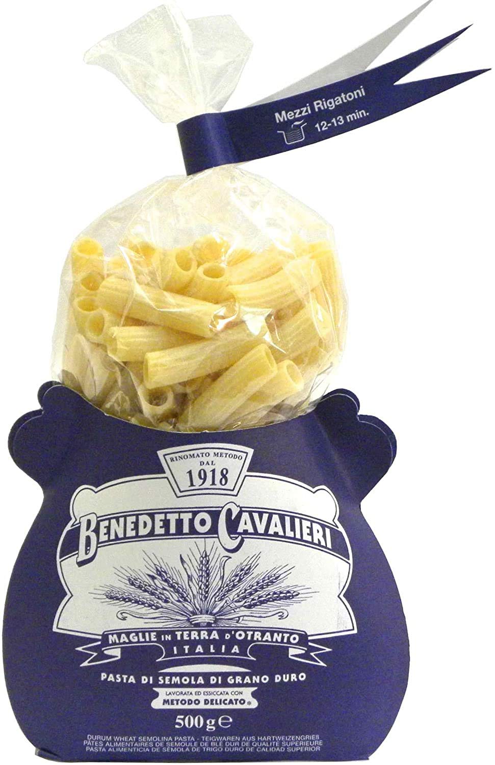 BOX DEGUSTAZIONE LU VIENTU PASTA CAVALIERI SPAGHETTI - ROTELLE - MEZZI RIGATONI - ELICHE - TAGLIATELLE - PENNE LISCE PASTA DI SEMOLA DI GRANO DURO - PRODOTTO ARTIGIANALE MADE IN SALENTO (6 X 500gr)