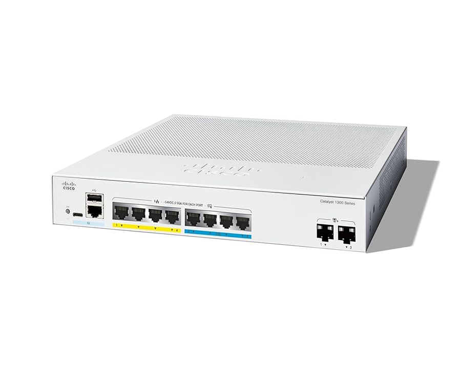 Amazon.com: Cisco Catalyst 1300-8MGP-2X Managed Switch, 4