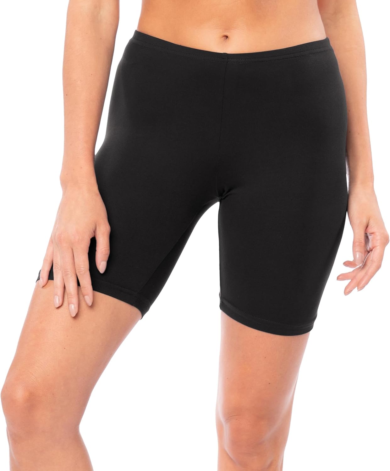 Sexy Basics Women's Cotton Stretch Active Slip Shorts | 3 Pack & 6 Pack Boy Short Boxer Briefs - Image 2