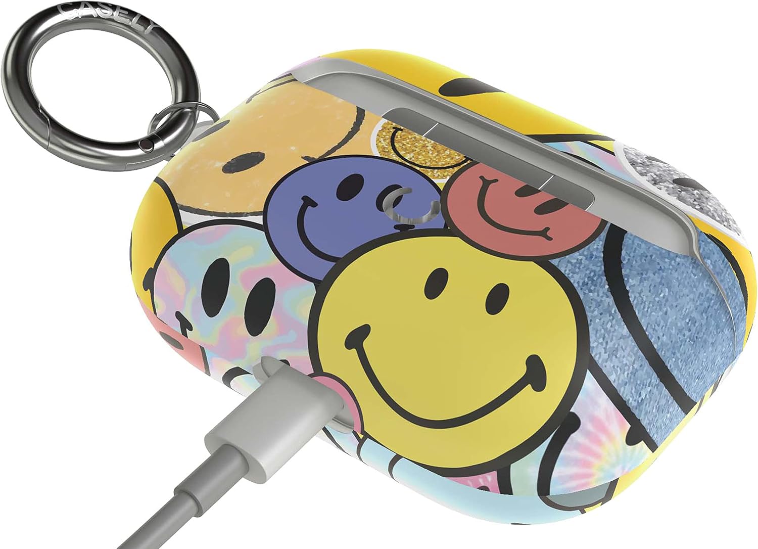 Casely Case Compatible with AirPods Pro 1 | All Smiles | Smiley Face Sticker AirPods Case