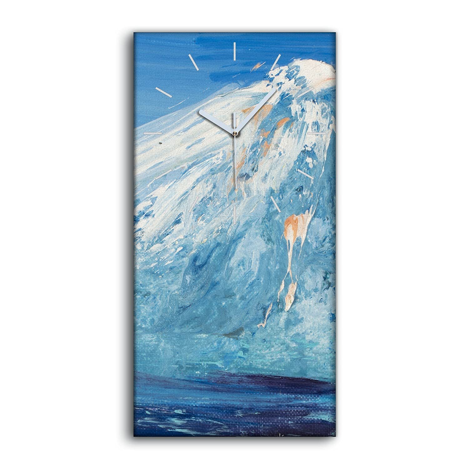 Horloge sur Toile pour Salon et Chambre Décoration Art Mural Abstrait Mountain Sky