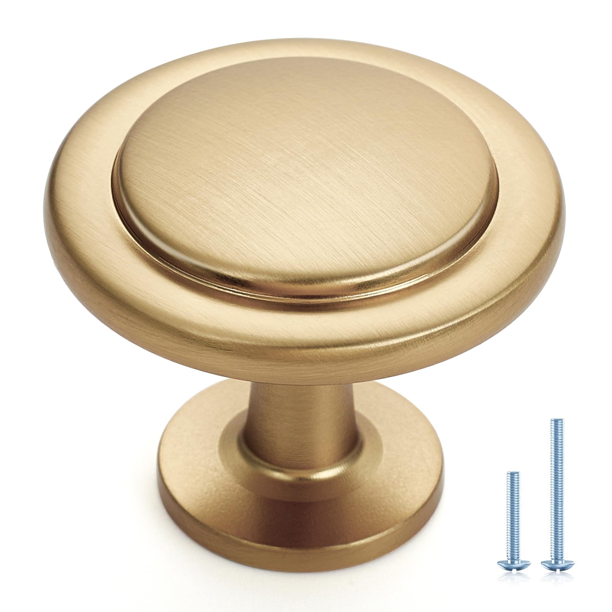 Ravinte Champagne Bronze Cabinet Knobs Zinc Drawer Knobs 1-1/4 Inch 45 Pack