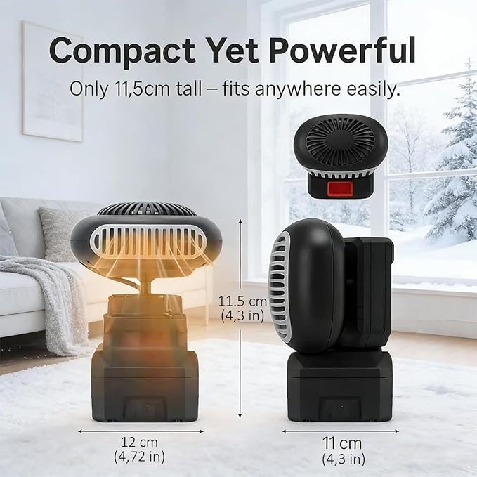 Calefactor Eléctrico Portátil Recargable 21V 170W miniatura 7