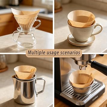 120Pcs Coffee Filter Papers for Pour Over or Drip Coffee Maker 1-4 Cups