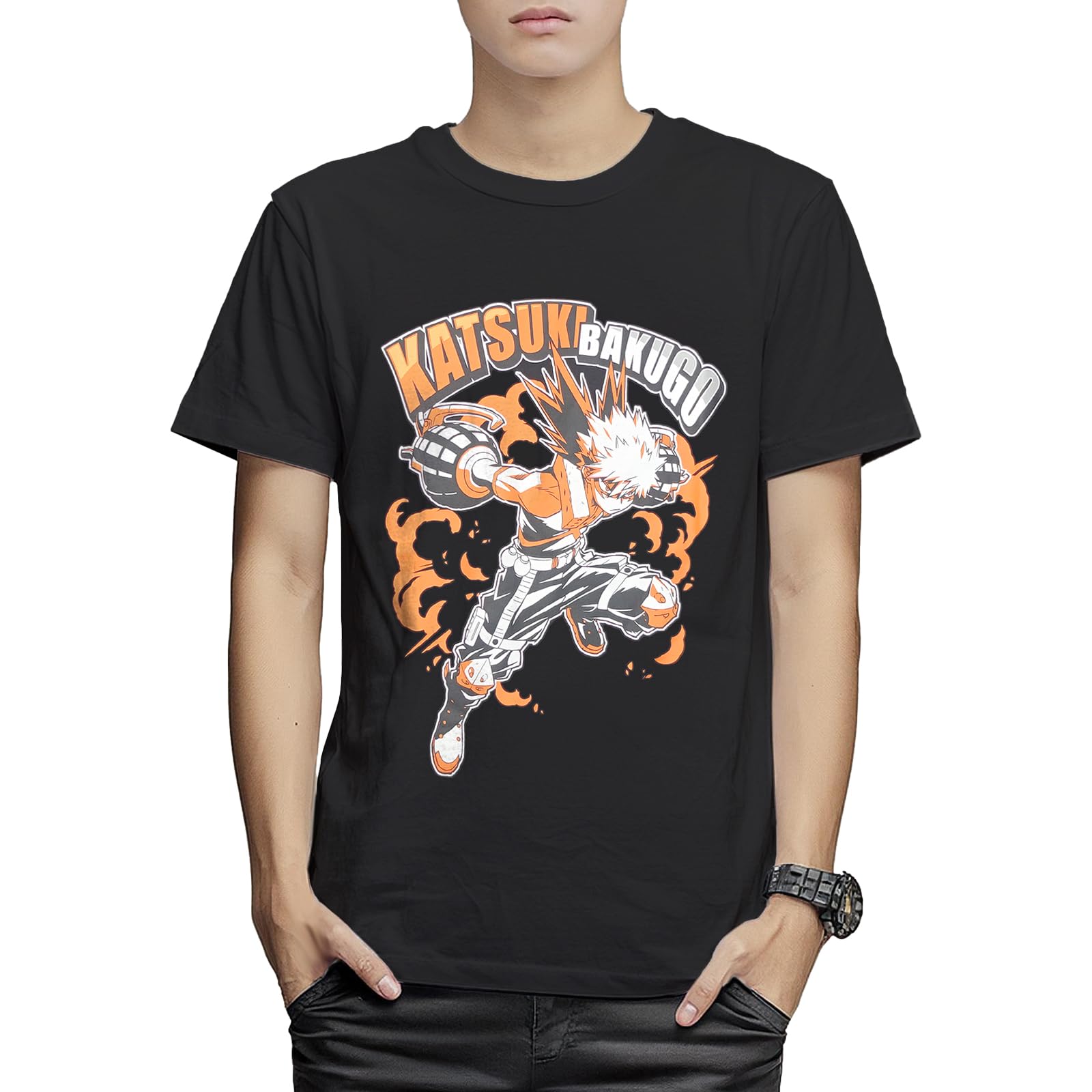Amazon | [ファインプラス] Tシャツ ヒロアカ 爆豪 僕のヒーロー